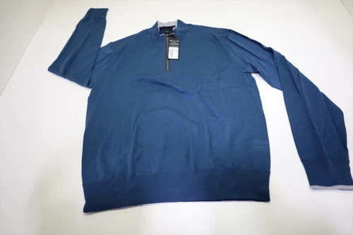 Greyson Golf Wool Pullover  Mens Size  Medium Aegean Regular  New INV13099989