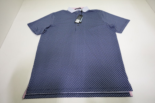 Greyson Dances with Wolves Polo Mens Size Medium Maltese Blue New INV13099747