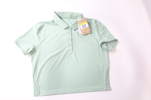 Nike Golf Cropped Top Polo Womens Size Small Light Green New INV13612761