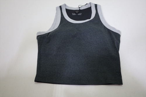 Greyson Rhinebeck Two Tone Tank Polo Womens Size Small Dark Grey INV13105494