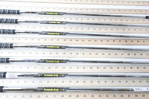 True Temper Dynam Gold Mid 115 S300 34.5-37.75 Iron Shaft Set Pulls .355 537008