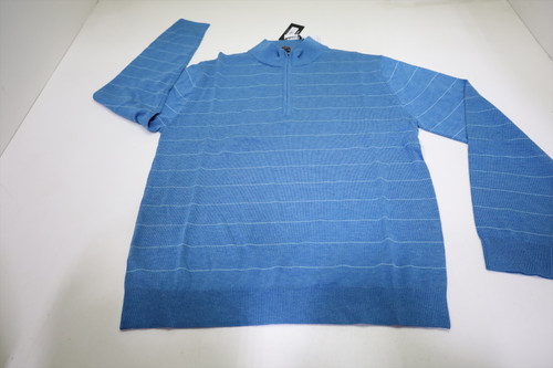 FootJoy Wool Heather Stripe Sweater Mens Size Medium HHTD 1/4 Zip INV13635553