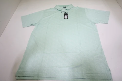 FootJoy Golf Speckle Print Polo Mens Size Large Pistachio/White New INV13669514