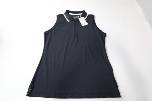Peter Millar Golf Classic Polo Womens Size Small BK/WH New INV13309456
