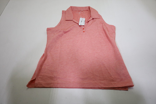 Travis Mathew Golf Featherweight Atice Polo Womens Size Small Heather Porcelain Rose New INV13798833