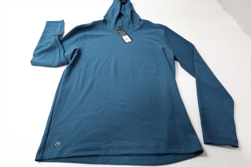 Greyson Traverse Waffle Hoodie Pullover Mens Size Medium Aegean New INV13101914