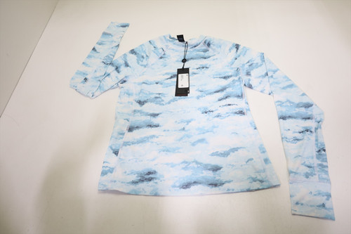 Greyson Painted Clouds Halley Mock Neck Pullover Womens Small Heaven INV13099493
