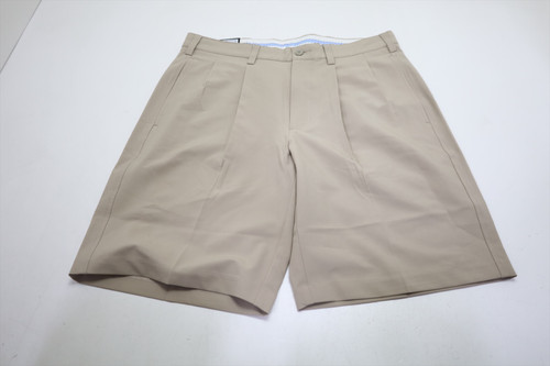 New FootJoy Golf Performance Pleated Shorts Mens Size 32 Khaki INV13474385
