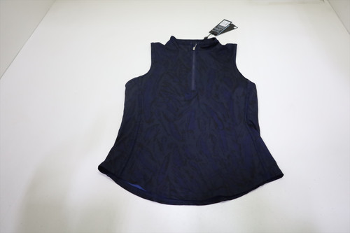 Greyson Painted Feather Scarlett Sleeveless Polo Womens Small Blue INV13099366