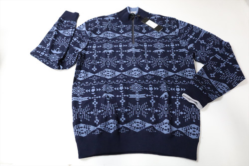 Greyson Wool Sweater Mens Size Medium Maltese Blue/Vintage Indigo INV13138027