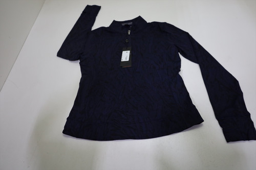 Greyson Painted Feather Halley II Pullover Womens Size Small Blue INV13105017