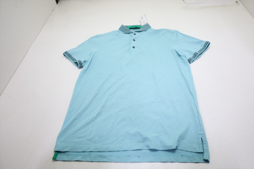 Greyson Golf Solid Polo  Mens Size  Small Aqua Regular  New INV13386802