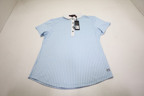Greyson Golf Windsor Stripe Scarlett Polo Womens Size Small Air New INV13106089