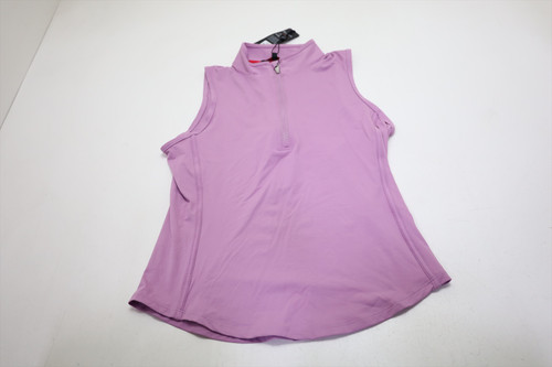 Greyson Scarlett Sleeveless 1/4 Zip Polo Womens Size Small Wisteria INV13106103