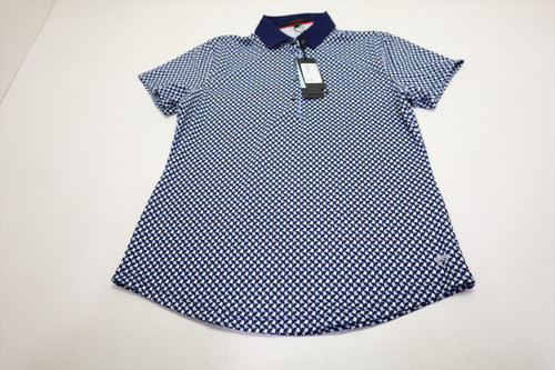 Greyson Wolf Whisperer Scarlett Polo Womens Size Small Maltese Blue INV13106105