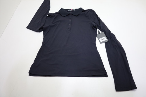 G/Fore Golf Long Sleeve Polo  Womens Size  Small ONYX Regular  New INV13687796