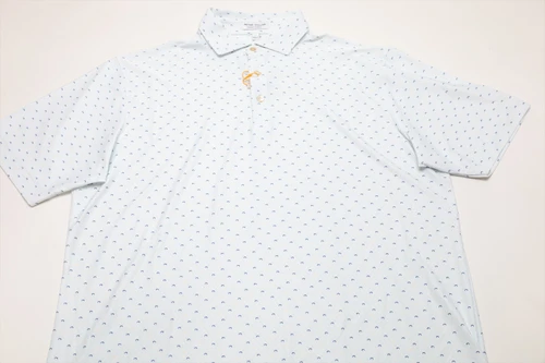 Peter Millar Golf Summer Comfort Polo Mens Size Medium WHT New INV13763963