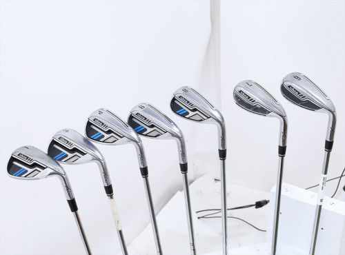 Adams Idea Hybrid Iron Set 6-Pw, Sw, Lw Stiff Flex Dynalite Steel 13931674 Fair