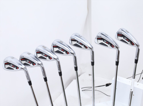 Ping G410 Black Dot Iron Set 5-Pw, Uw Stiff Flex Dynamic Gold Steel 3954634 Good
