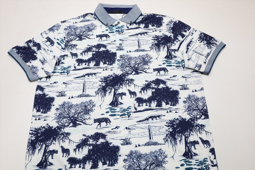 Greyson Golf Angel Oak Polo  Mens Size  Medium Arctic Regular  New INV13840462