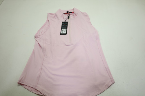 Greyson Scarlett Sleeveless 1/4 Zip Polo Womens Size Small Bloom New INV13859430