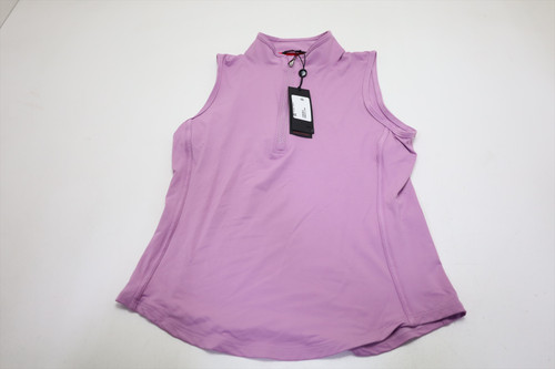 Greyson Scarlett Sleeveless 1/4 Zip Polo Womens Size Small Wisteria INV13860662