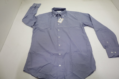 Peter Millar Leo Performance Twill Button Down Mens Size Medium NAV INV13552517
