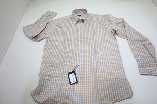 Peter Millar Chester Sport Button Down Mens Medium NTG Tailored Fit INV13556371