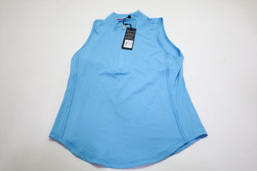 Greyson Scarlett Sleeveless 1/4 Zip Polo Womens Size Small Marina INV13850112