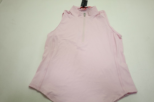 Greyson Scarlett Sleeveless 1/4 Zip Polo Womens Size Small Bloom New INV13862142