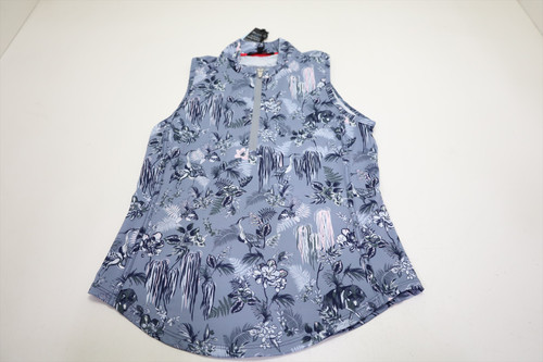 Greyson Night Lurk Scarlett Sleeveless Polo Womens Small Bluestone INV13850116