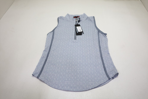 Greyson Pathfinder Scarlett Sleeveless Polo Womens Small Bluestone INV13862060