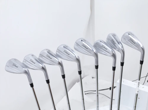 Titleist T350 4G Iron Set 5-Pw, Aw, Gw Stiff Flex Amt Silver Steel 13991230 Good