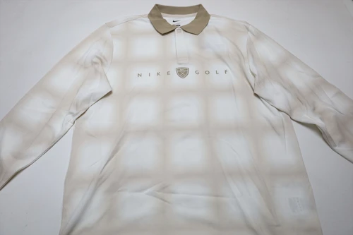 Nike Golf Long Sleeve Polo  Mens Size  Medium Off White Regular  New INV13627827