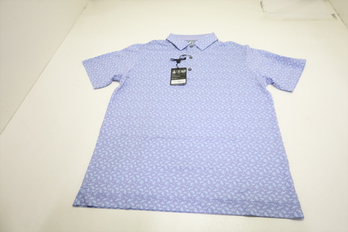 FootJoy Beach Print Athletic Fit Polo Mens Medium Irisisky W/Logo INV13980308
