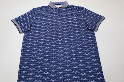 Greyson Golf Silver Stilt Polo Mens Size Medium Maltese Blue New INV13840311