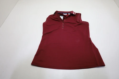 FootJoy Golf Sleeveless V Neck Polo Womens Size Small Cran New INV13977370