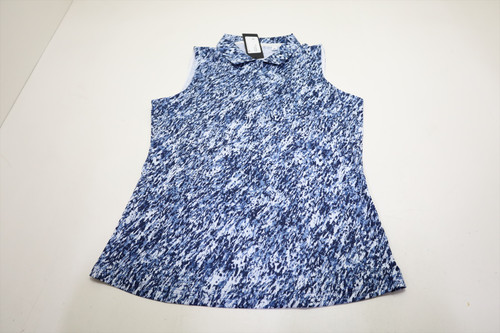 FootJoy Sleeveless Polo Womens Size Small Navy Splatter Print New INV13977363