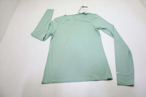 Nike Dri-FIT UV Long-Sleeve Polo Womens Size Small Light Green New INV13666033