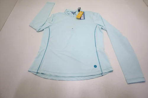 FootJoy Sun Pro 1/2 Zip Pullover Womens Size Small Glacial Blue New INV13977754