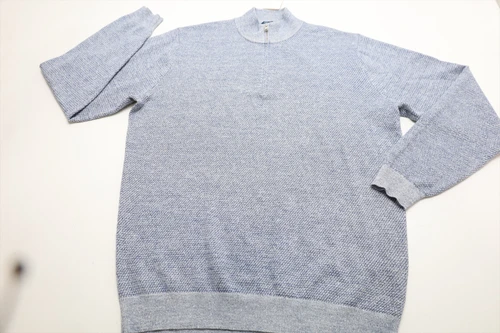 Peter Millar 55% Merino Wool Sweater Mens Size Medium GREY 1/4 Zip INV14034236