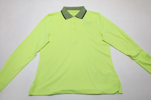 Nike Golf Long Sleeve Polo Womens Size Small Neon Green New INV13665941