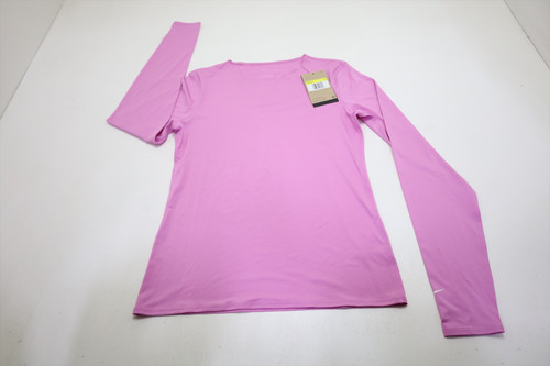 Nike Golf Dri-FIT UV Long-Sleeve Polo Womens Size Small Pink New INV14102627