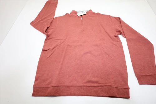 Peter Millar Crown Comfort Sweater Mens Medium BURNT 1/4 Zip Sweater INV13556089