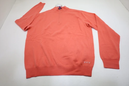 Peter Millar Cashmere Sweater Mens Medium COR 1/4 Zip Sweater New INV13762449