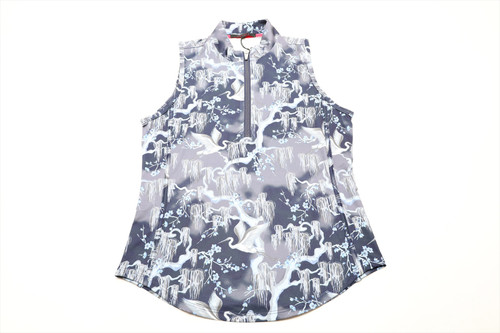 Greyson Shadowflight Scarlett Polo Womens Small Maltese Blue INV13964520