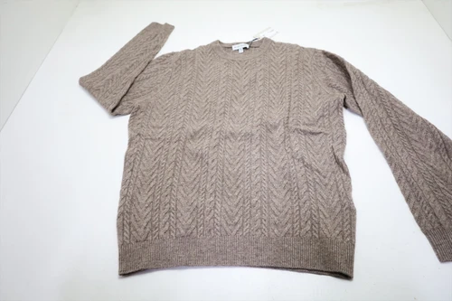 Peter Millar Crescent Cable Sweater Mens Medium SWGRS Crewneck New INV13555920