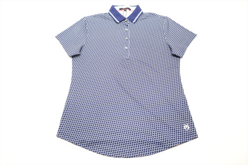 Greyson Wolvestooth Scarlett Polo Womens Small Maltese Blue INV13964524