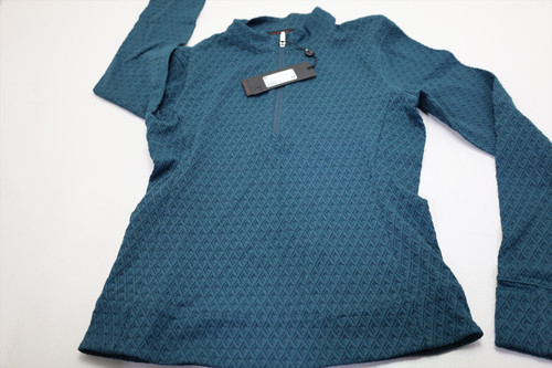 Greyson Diamonds All Day Jacquard Pullover Womens Small Aegean New INV13146097