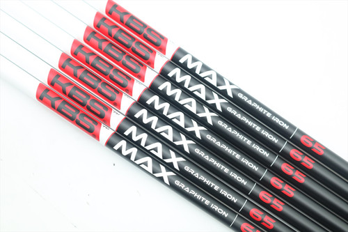 (7) New Kbs Max 65g Regular Flex 41" Graphite Iron Shaft Set Uncut .370